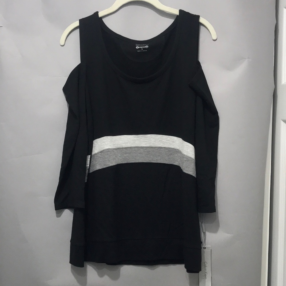 Calvin Klein Performance Women’s Black Cold Shoulder Sweatshirt Size Large